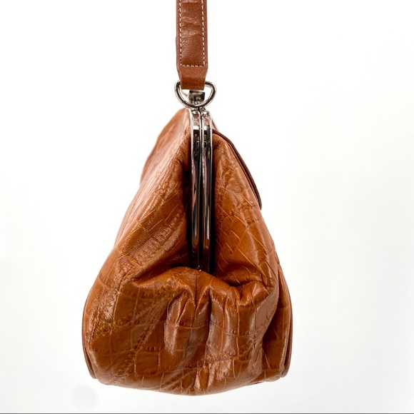 EGO Bags Ego Vintage Snap Closure Textured Faux Leather Bag Poshmark